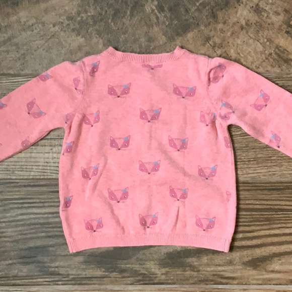 Girls Fox Button Cardigan - Picture 2 of 5